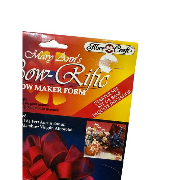 Vintage 90s Mary Ann's Bow-Rific Bow Maker Form Kit Starter Set Fiber Crafts - Picture 4 of 9